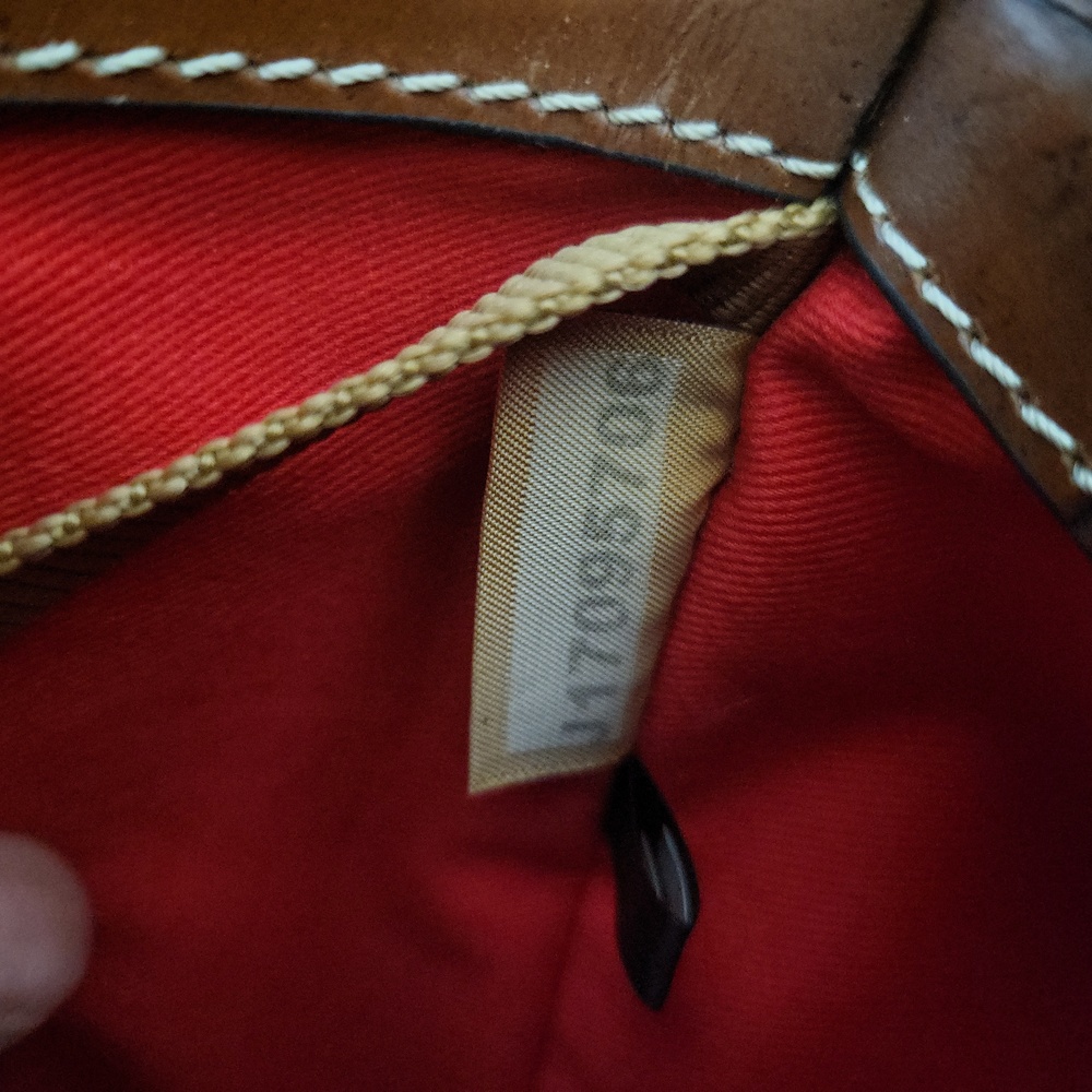 Dooney & Bourke Croc-Embossed Cognac and Black Dover Tote - Picture 13 of 13